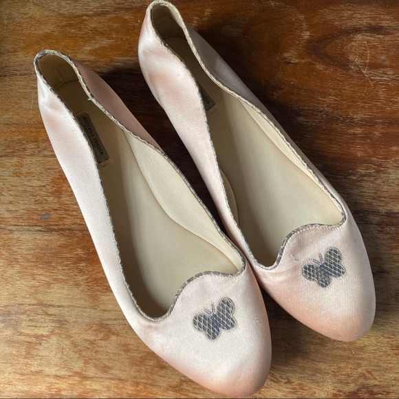 Bottega Veneta flamingo satin ayers ballerina flat Size 39.5 - Picture 3 of 16